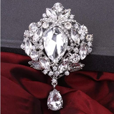 Wedding Bridal Big Crystal Rhinestone Bouquet Brooch Pin for Women 2018 New