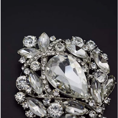 Wedding Bridal Big Crystal Rhinestone Bouquet Brooch Pin for Women 2018 New