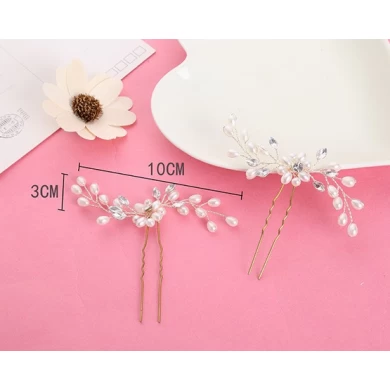 Wedding accessories bride hairpin hair accessories pearl pin manufacturer in China