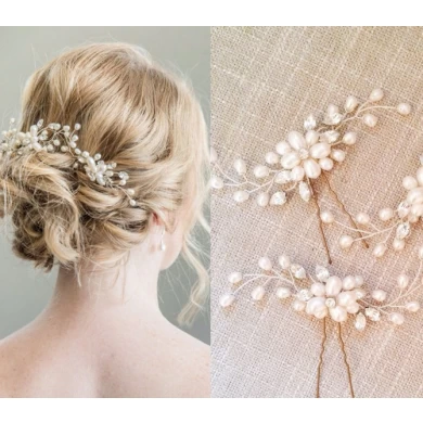Wedding accessories bride hairpin hair accessories pearl pin manufacturer in China