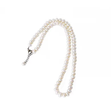 White Freshwater Pearl Necklace Earring Ear Studs Hand Chain 3 Piece Suit Manufacturer China