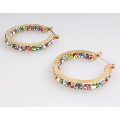Wholesale 14k Earring Plated Gold Copper Earring Best Selling Woman Hoops Earrings