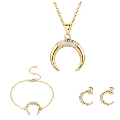 Wholesale 18k gold plated jewelry dubai women wedding bridal jewelry set