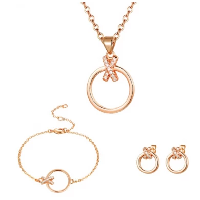 Wholesale 18k gold plated jewelry dubai women wedding bridal jewelry set
