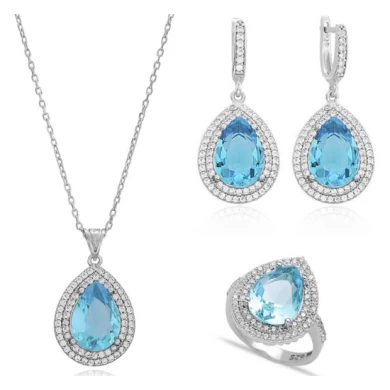 Wholesale 18k gold plated jewelry dubai women wedding bridal jewelry set