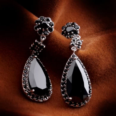 Wholesale New Fashion Gold Silver Plated Zircon Style Colorful Stud Earrings Women Fashion Jewelry