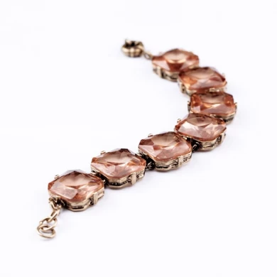 Wholesale Women Accessories Square Crystal Bracelets Birthday Anniversary Gifts for Women Mom Wife