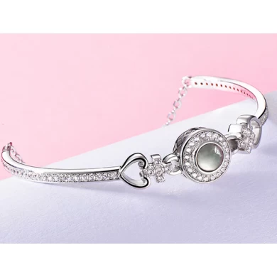 Woman Bracelet Bangle 20cm Length 925 Sliver Gemstone Bracelet Supplier China