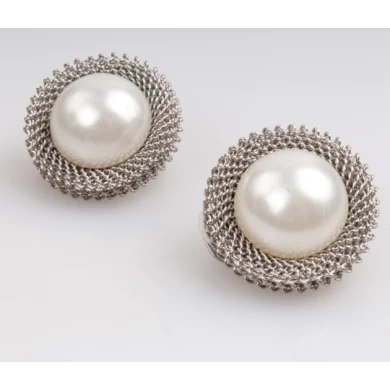Women Wholesale Graceful Silver Color Simulated Pearl Birthday Anniversary Gifts for Women Mom Wife