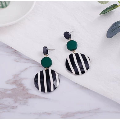 Zinc Alloy PMMA Sandalwood Earring Manufacturer from China