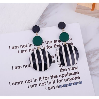 Zinc Alloy PMMA Sandalwood Earring Manufacturer from China