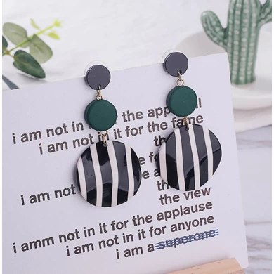 Zinc Alloy PMMA Sandalwood Earring Manufacturer from China