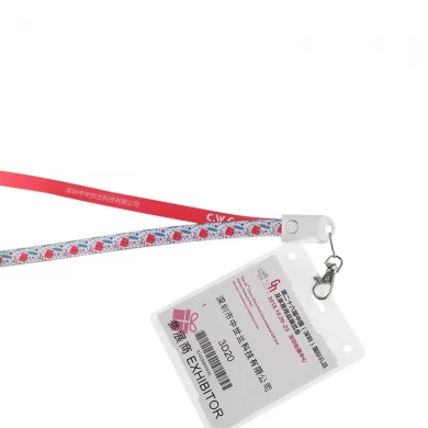 2 in 1 customized logo lenny lanyard charging cable for iphone & micro usb