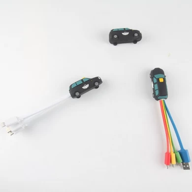 4 in 1 custom logo car design pvc usb charging cable