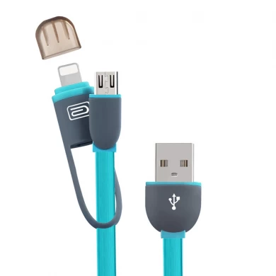 Automatisches Logo benutzerdefinierte Multi 2 in 1 einziehbare USB-Daten-USB-Ladekabel