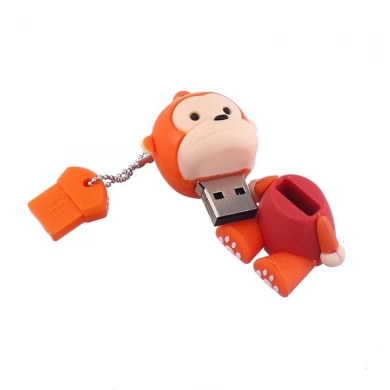 Der nette kundengebundene sitzende Affe der Karikatur formt USB-Blitz-Antriebsfederfeder-Antrieb 4gb 8gb 16gb