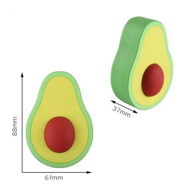 Custom 2D fruit avocado moulded silicone pvc Bluetooth wireless speakers