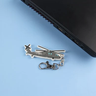 Custom logo Helicopter shape corporate gift promotional keychain advertising gift 4gb usb flash drive memory stick u disk