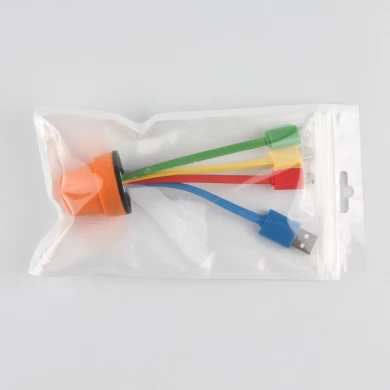 Персонализированный OEM 3D USB-кабель для зарядки с 4 портами