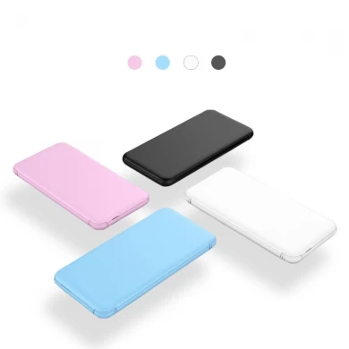 Portable 10000mah slim credit card power banks chargers with customized logo