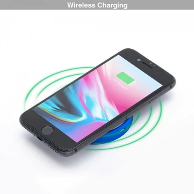 США Индивидуальные сделанные 2D круглой формы мягкой ПВХ беспроводной зарядное устройство для iPhone и Samsung