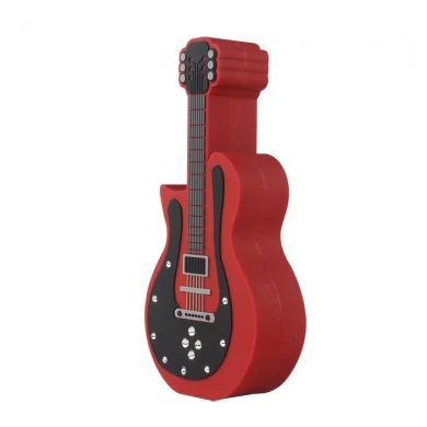 Venta al por mayor customzied guitarra en forma de pvc bluetoooth altavoces