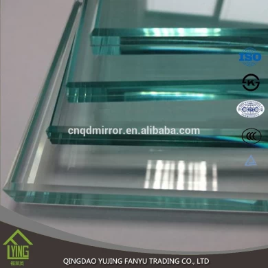 moagem fina 10mm temperado vidro liso para processamento adicional