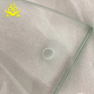 Cristal de esquina templado de 10 mm para baño