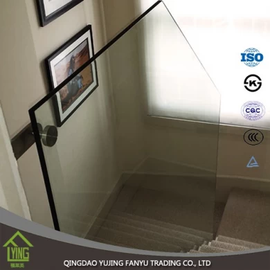 12 mm Super claro endurecido vidrio para el edificio del hogar utilizando