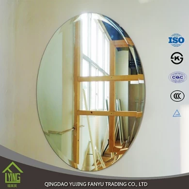 20" Inch 5mm 6mm Beveled Polished Frameless Round Wall Mirror