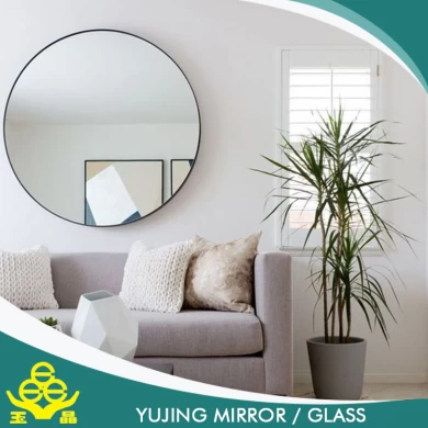 2mm-6mm silver coated float glass round mirror with polished edge for bathroom mirror or decorative wall