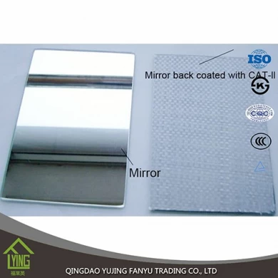 3mm, 4mm, 5mm, 6mm Vinyl backed mirror for furnitures