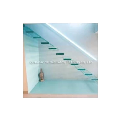 8 + 8 mm limpar vidro laminado para corrimão e escadas
