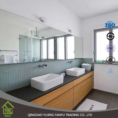 Design atraente parede impermeável prateado espelho para banheiro