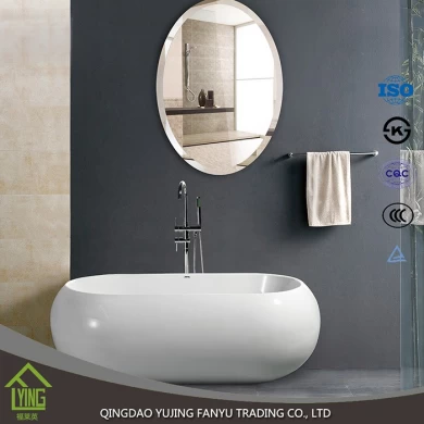 Best price Clear beveled mirror frameless silver mirror for bathroom
