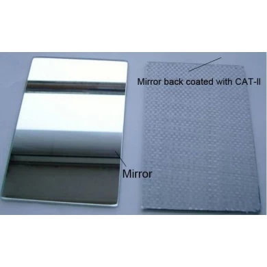 China factory vinyl safety aluminum mirror,vinyl backed mirror