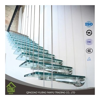 Escadas de vidro laminado transparente por metro quadrado