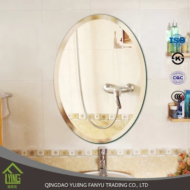 Excellent price silver mirror for bathroom / cheap bathroom mirror with ISO TUV certificate