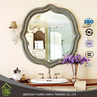 Fábrica de moda de suministro de pared espejo decorativo para sala de estar