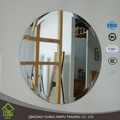Fameless wall mirror with beveled edge furniture mirror glass in polished work