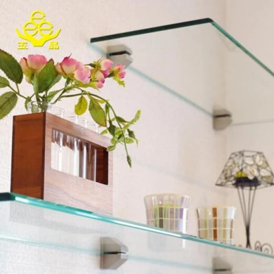 High quality 10mm tempered glass shelf with clips