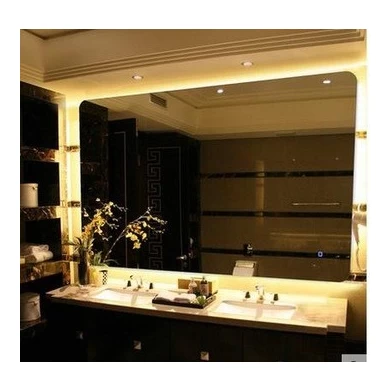 Горячие Продажа серебряные зеркало для ванной, зеркало с подогревом привело ванной