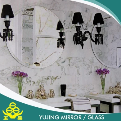 Productie van decoratieve rechthoek zilver badkamer wand spiegel met CE-certificaat