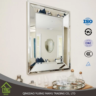 Nuevo estilo lleno grande y barato pared espejo plata proveedor de China pared espejo