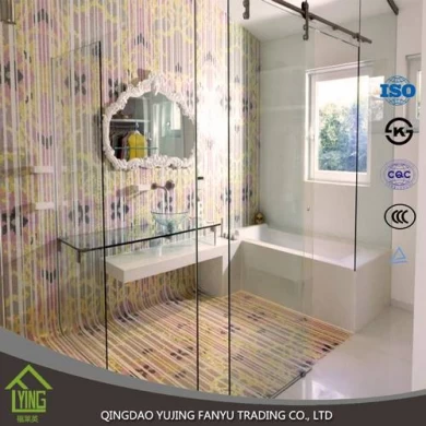 高品质透明钢化玻璃淋浴门低价