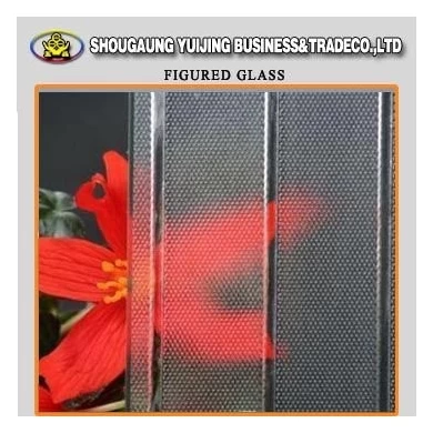 Großhandel klare Flora Muster Glas für dekorative Glas in China Qingdao