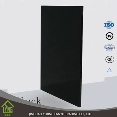 Yujing 3mm 4mm 5mm tinted black glass colored textured decorative glass