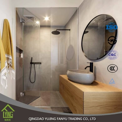 Hotel personalizado uso 3-6 mm cuarto de baño espejo de plata con borde biselado