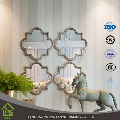 decorative wall mirror 5mm thickness type Aluminum Mirror by top material