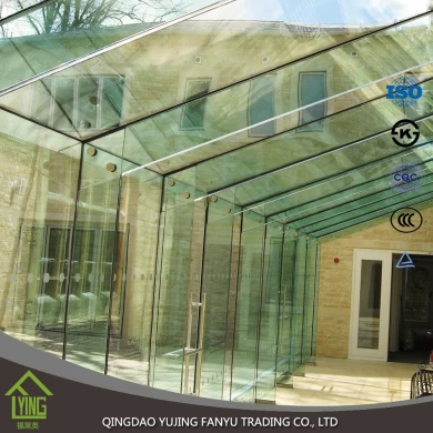iluminado material temperado vidro superior com forma redonda para o uso de edifício comercial